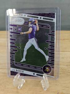 lot 32D image: Minnesota Vikings NFL J.J. McCarthy Rookie Football Card - 2024 Panini Absolute T