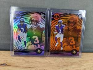 lot 150 image: 2023 Panini Illusions Jordan Addison Minnesota Vikings Rookie Cards - Set of 2 including Trophy Orange T
