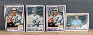 lot 70D image: Collection of 4 Autographed Wally The Beerman Trading Cards T