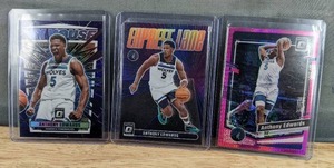 lot 83D image: Anthony Edwards Minnesota Timberwolves NBA Basketball 3 Trading Card Collection T