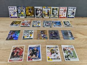 lot 746 image: Collection of 23 NFL Football Cards Featuring Montana, Newton, Kelce, Rodgers, Thielen and more T
