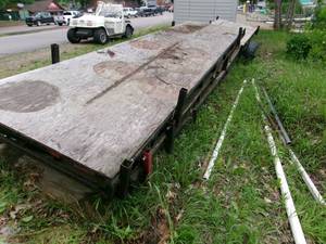lot 20 image: 56 Long 4 Wide Metal Dock W Plywood Decking