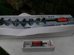 lot 100 image: K-Drill 6 Ice Auger & K-Drill 12 Auger Extension (NOS)