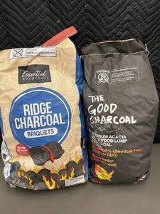 lot 5 image: Combination of Ridge Charcoal Briquets and The Good Charcoal Hardwood Lump Charcoal