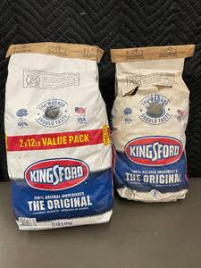 lot 12 image: 2-Pack Kingsford Original Charcoal Briquets - 12 lb and 8 lb Bags
