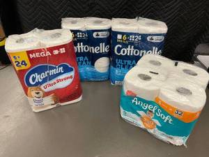 Set of 4 Packs of Toilet Paper - Charmin, Cottonelle, Angel Soft