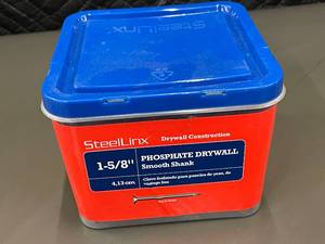 lot 35 image: SteelLinx 1-58 Phosphate Drywall Smooth Shank Nails, 5 lbs