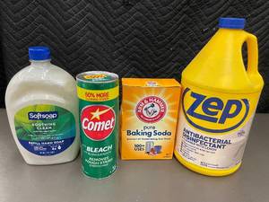 lot 38 image: Lot of Household Cleaning Products with Disinfectants and Baking Soda