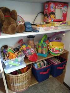 lot 43 image: Three Shelves of Toys & Games