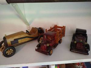 lot 45 image: Three Wooden Car Models