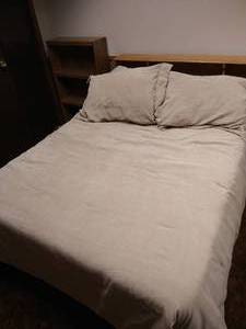 lot 67 image: Bed, Bookshelf, Headboard