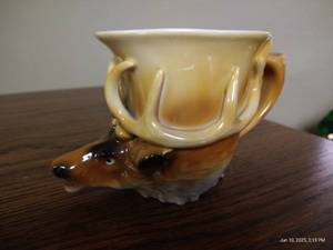 lot 114 image: Antique China Elk Shaving Mug