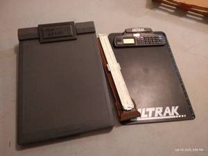 lot 146 image: Vintage Clipboards w Ruler & Calculator