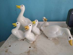 lot 175 image: Six Garden Geese