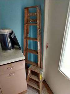 lot 180 image: Two Wood Ladders