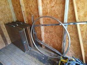 lot 205 image: Three Folding Tables & Round Clothes Rack
