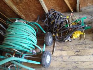 lot 209 image: Hose & Cart, Sprinklers & Root Feeder