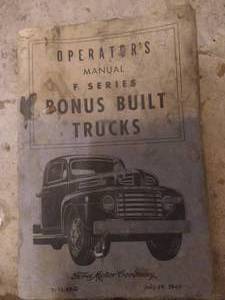 lot 296 image: 1949 Ford Truck Manual