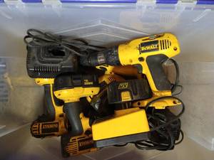 lot 350 image: DeWalt Power Tools, Chargers, Batteries