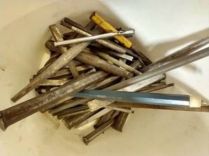 lot 378 image: Bucket of Chisels & Punches