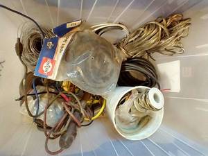 lot 381 image: Tote of Wiring, Supplies & Soldering