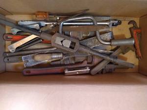 lot 382 image: Box of Tools, Files, Etc