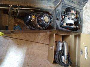 lot 387 image: Vintage Craftsman Power Tools- Routers, Sabre Saw