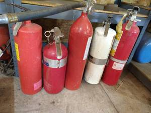 lot 416 image: Five Fire Extinguishers