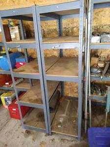 lot 426 image: Two MetalWood Shelf Units