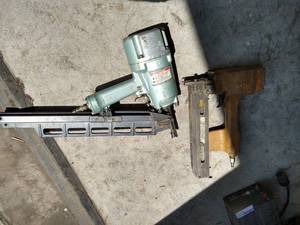 lot 460 image: Two Pneumatic Nail Guns- Hitachi & Bostich