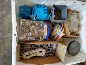 lot 473 image: Tote of Electrical Supplies