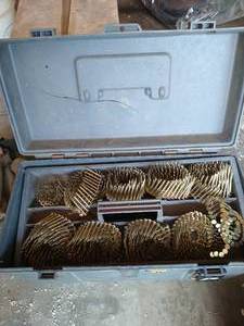 lot 487 image: Tool box w Tools, Nail, Etc