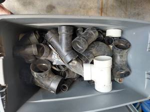 lot 536 image: Large Tote of PVC Connectors