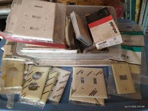 lot 571 image: Small Tote Electrical Supplies, Covers-Many New