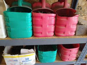 lot 581 image: Two Shelves Hardware- Big Bins Nails & Screws