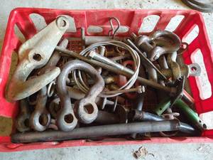 lot 583 image: Flat of Metal Brackets & Hooks