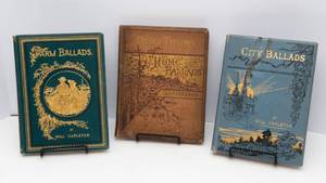 lot 594 image: Set of 3 Antique Ballad Books  Late 19th Century