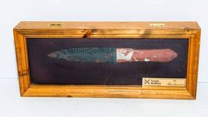 lot 601 image: Future Artifacts Stone Knife by Dale Cannon  In Display Case