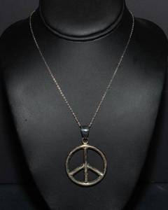 lot 651 image: Sterling Silver Peace Necklace