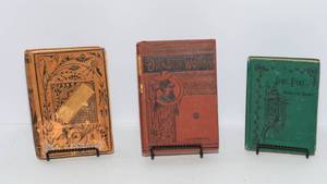 lot 627 image: Antique Book Collection  Illustrated Dickens, Aesops Fables, and Jane Eyre