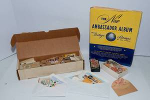 lot 630 image: The New Ambassador Album for Postage Stamps of the World  Extensive Stamp Collection