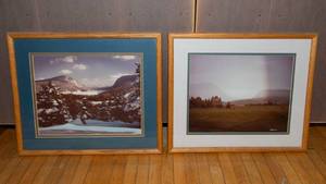 lot 690 image: Set of Two Signed Photographs by R.K. Decker  Matted and Framed  19 x 16