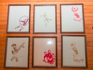 lot 727 image: Paper Cut Out Artwork - Set of Six