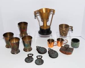 lot 797 image: A Collection a Metal Items - BrassCopperSilver Plate