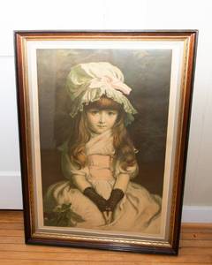 lot 804 image: Framed and Matted Print  Cherry Ripe by Sir John Everett Millais (23 x 32)