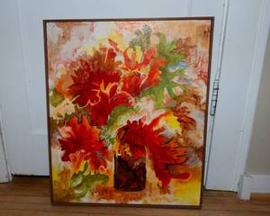 lot 822 image: Original Hand-Painted Framed Artwork signed by Matisko (20 x 25)