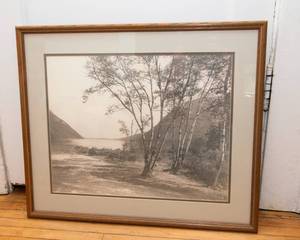 lot 896 image: Framed Photographic Black and White Print signed by Sawyer (25 x 21.5)