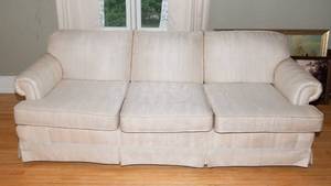 lot 517 image: Ivory Couch  82W x 33D x 30T