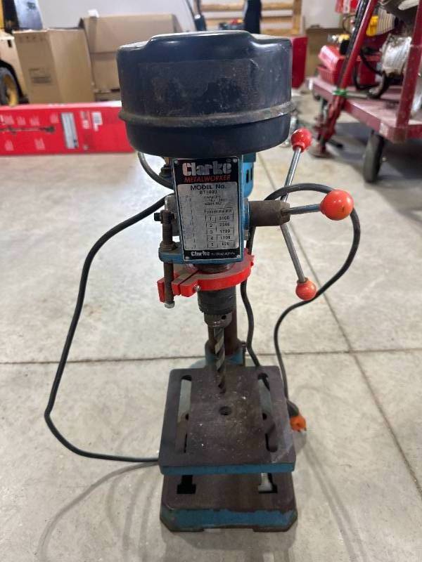 lot 18 image: Clarke BT1000 Drill Press (works great)