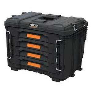 lot 43 image: RIDGID 2.0 Pro Gear System 22 in. XL 2 Drawers Modular Tool Box Storage  Customer Returns See Pictures